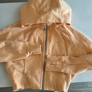 Cropped scuba full zip! Orange dream